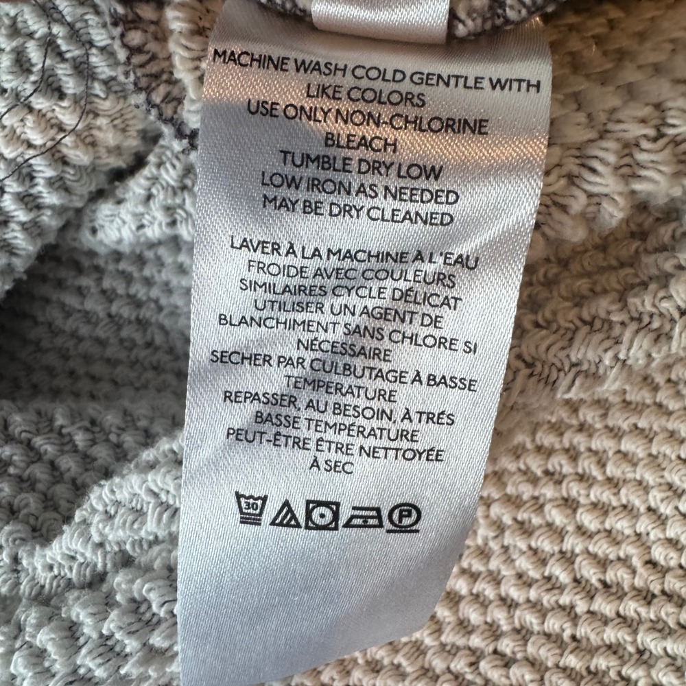 Pilcro Anthropologie Gray Boxy Knit Tee XS Oversized Minimalist Textured Top - Picture 10 of 11